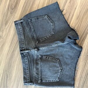 Dark Gray Denim Shorts